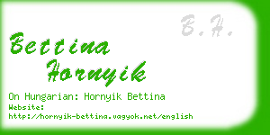 bettina hornyik business card